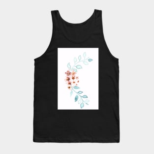 Watercolor floral indie wreath frame. Watercolor floral composition Tank Top